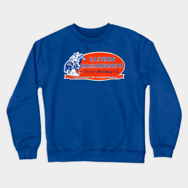 Eastern Mass Street Railway (Buses) - Massachusetts Crewneck Sweatshirt by Mass aVe mediA